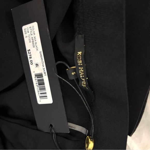 NWT- Kobi Halperin Classic Black Samantha Pencil Skirt - Picture 4 of 5